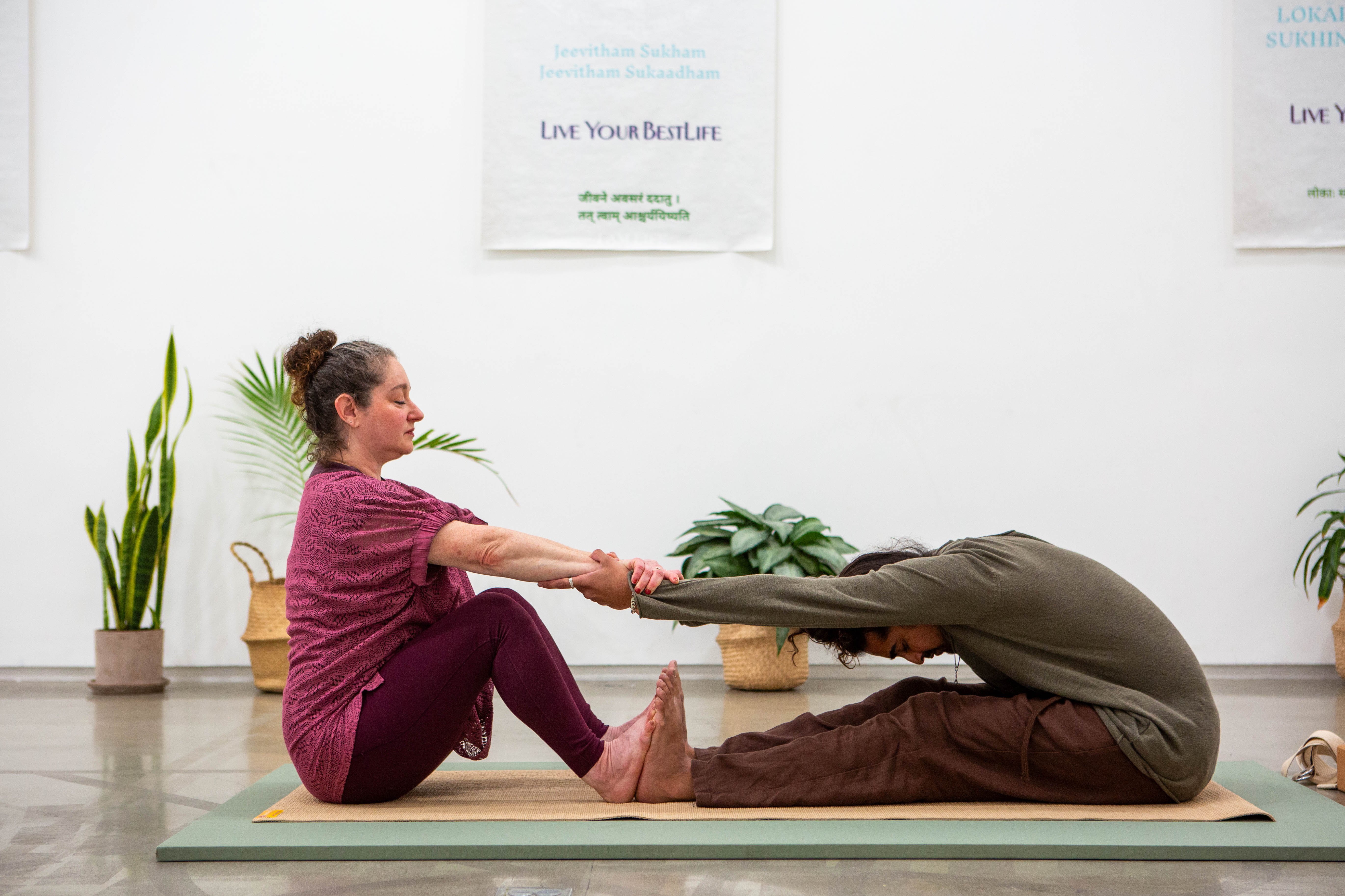 Yoga therapy session at the LYBL Center